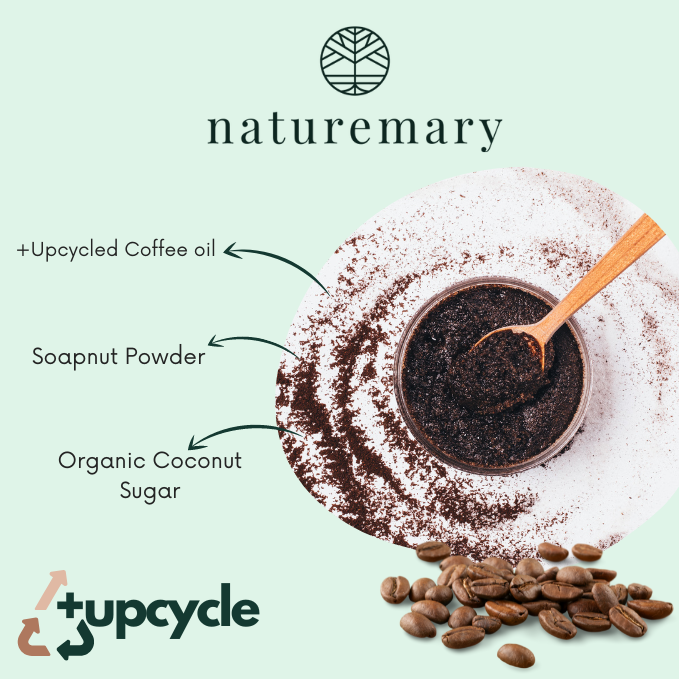 Upcycle Coffee Oil & Soapnut Body Sugar Scrub + Cleanser